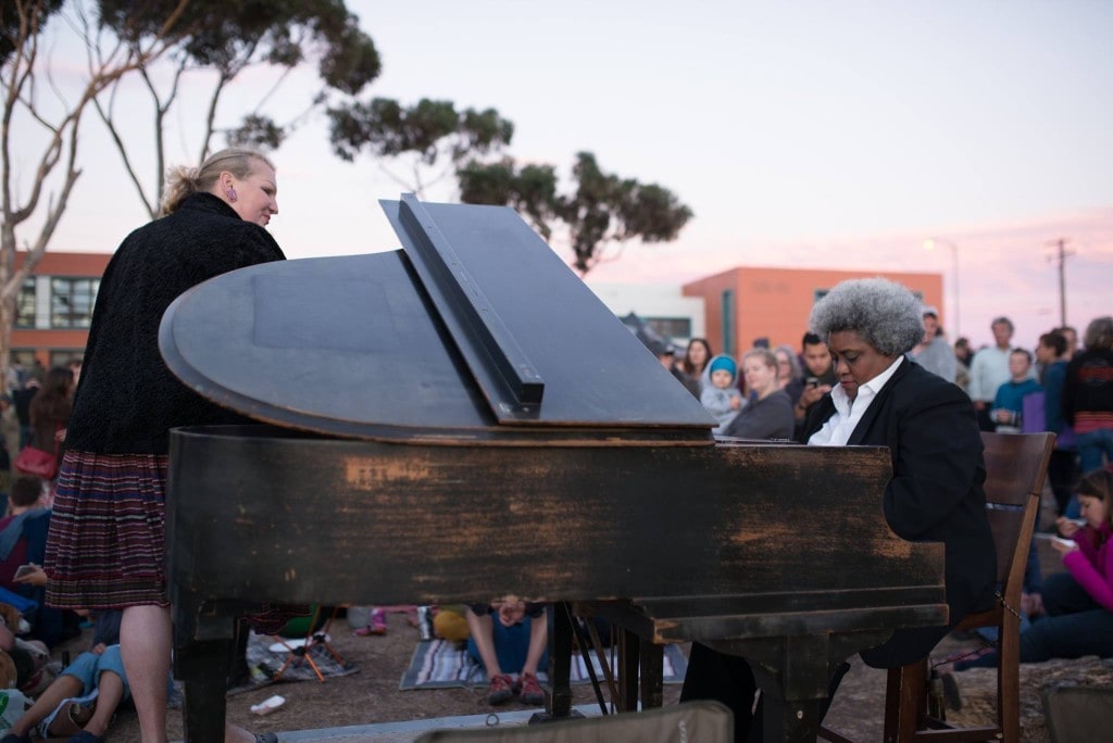 Tammy L. Hall Plays Piano With Veronica Klaus. Photo By Manu Schnetzler.